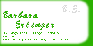 barbara erlinger business card